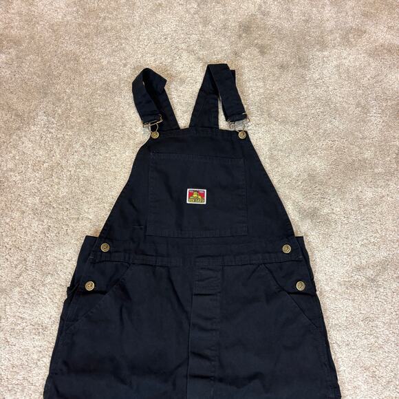Ben Davis Work Bib Black Overalls Men's 36x26 Workwear Utility - Picture 2 of 7